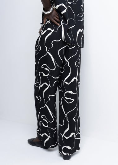 Et Vous Wiggle Print Wide Leg Trousers