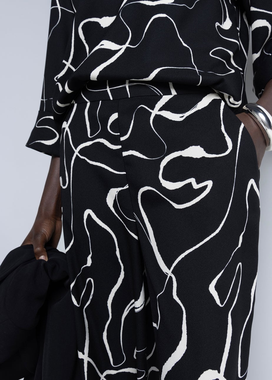 Et Vous Wiggle Print Wide Leg Trousers