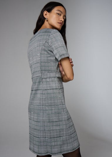 Et Vous Sage Check Ponte Dress