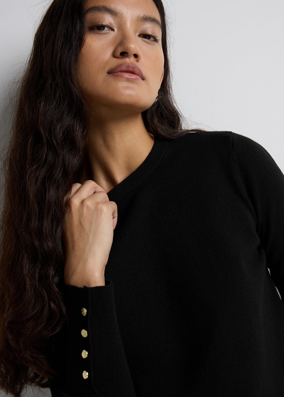 Et Vous Black Fine Gauge Jumper