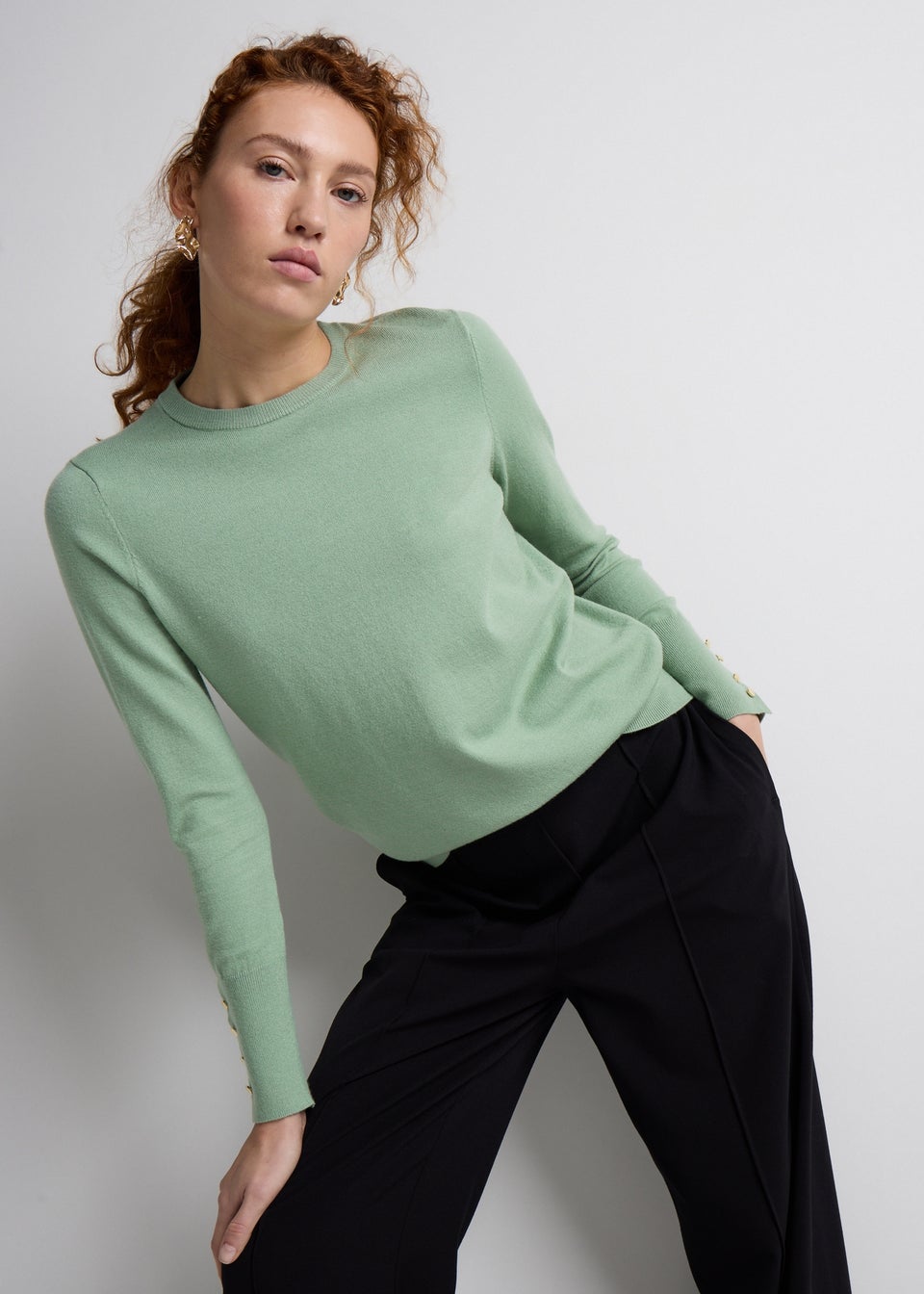 Et Vous Sage Fine Gauge Jumper