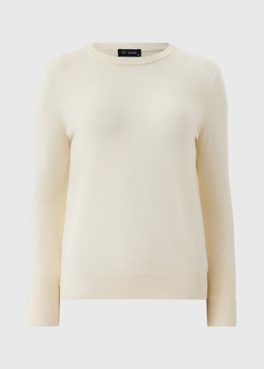 Et Vous Ivory Fine Gauge Jumper