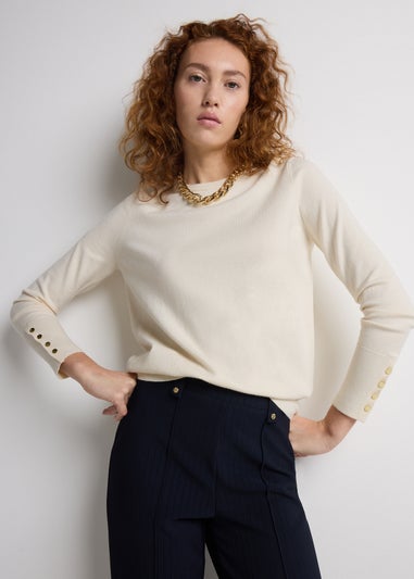 Et Vous Ivory Fine Gauge Jumper