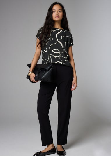 Et Vous Black Wiggle Print T-Shirt