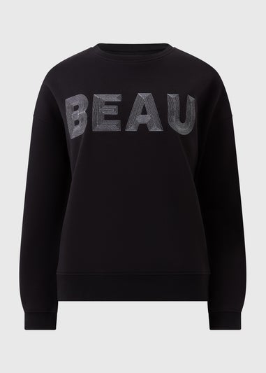 Black Beau Embellished Sweatshirt