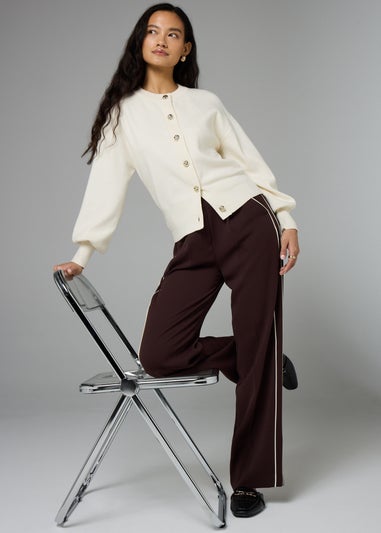 Et Vous Cream Puff Sleeve Cardigan