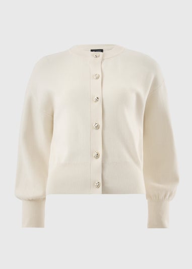 Et Vous Cream Puff Sleeve Cardigan