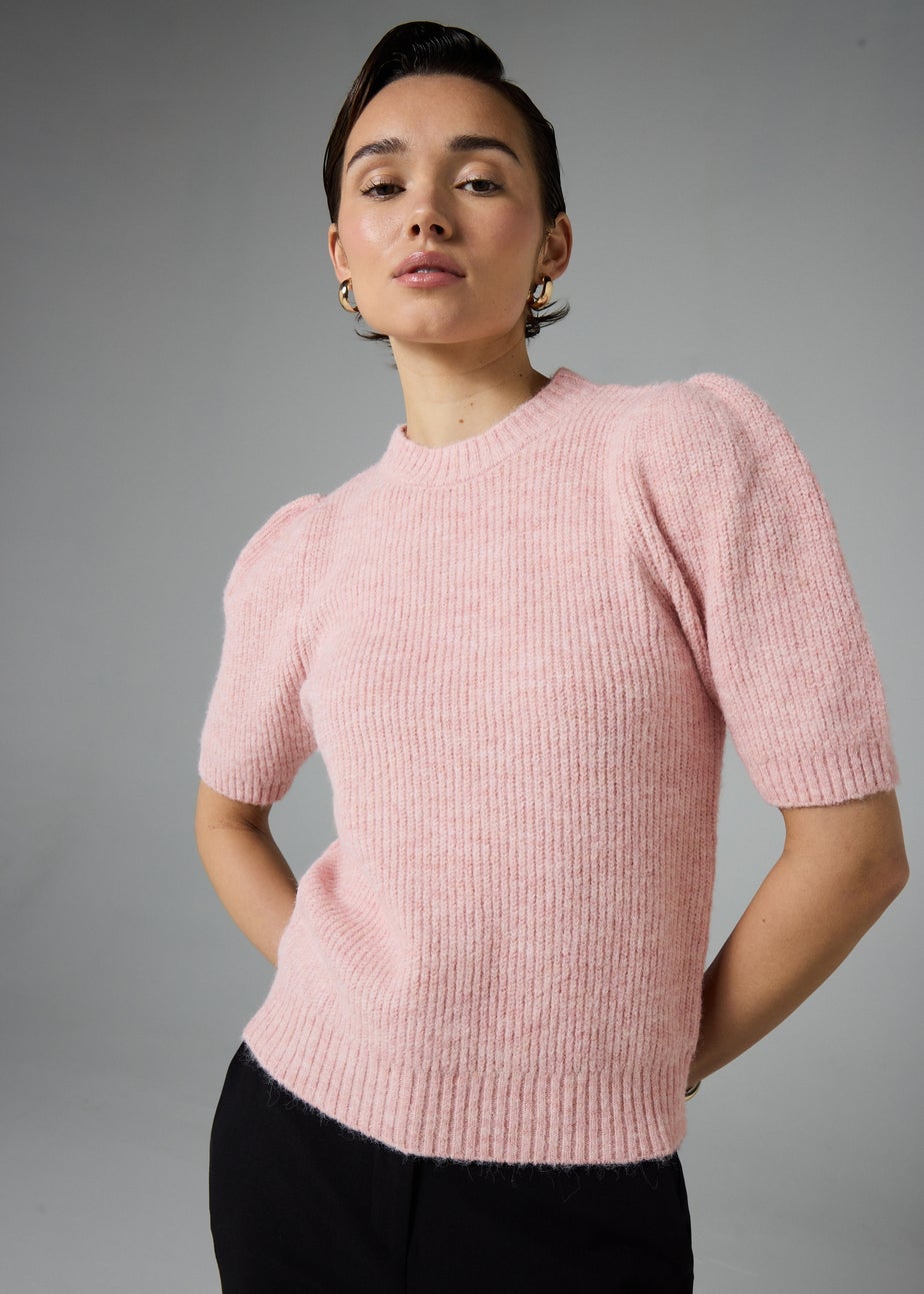 Et Vous Pink Short Fluffy Jumper