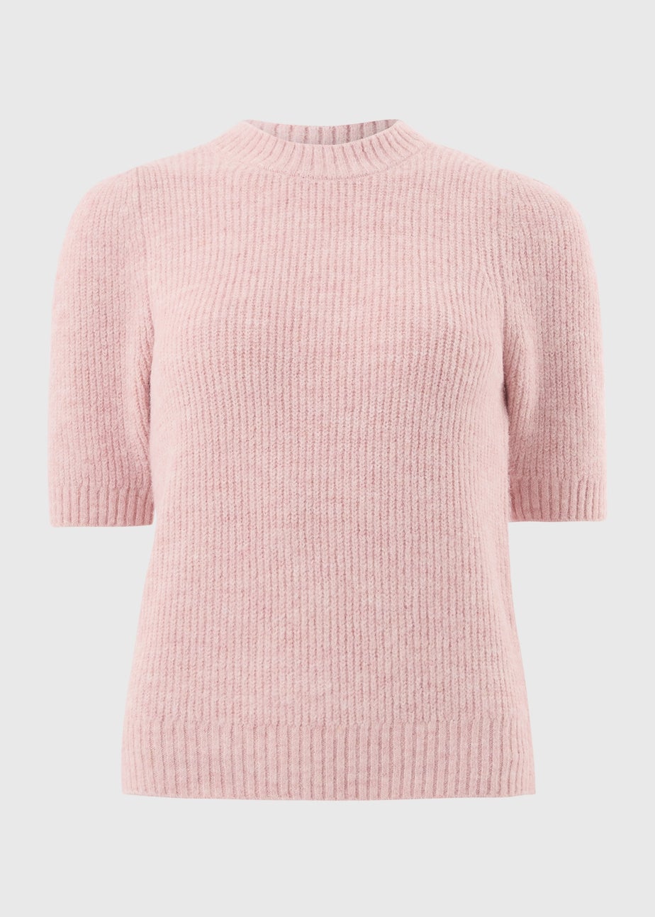 Et Vous Pink Short Fluffy Jumper