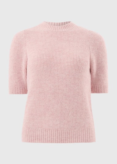 Et Vous Pink Short Fluffy Jumper