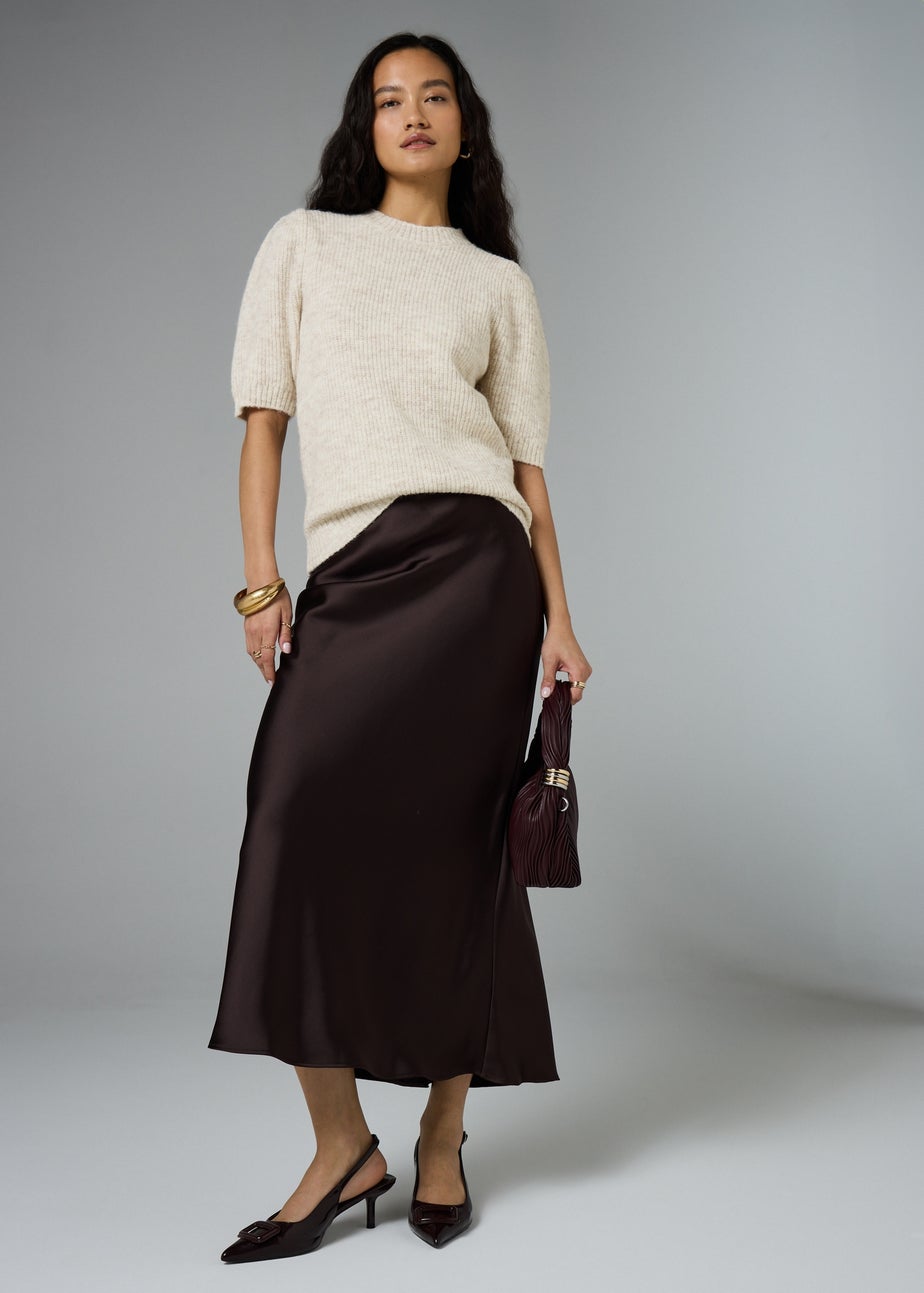 Et Vous Cream Short Fluffy Jumper