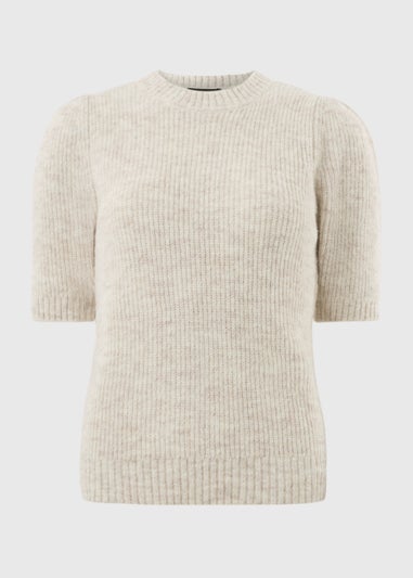 Et Vous Cream Short Fluffy Jumper
