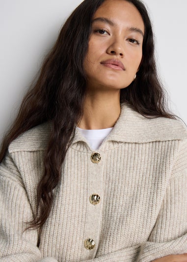 Et Vous Cream Collar Caridgan