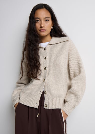 Et Vous Cream Collar Caridgan