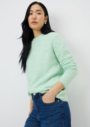 Pale Green Fluffy Lofty Jumper