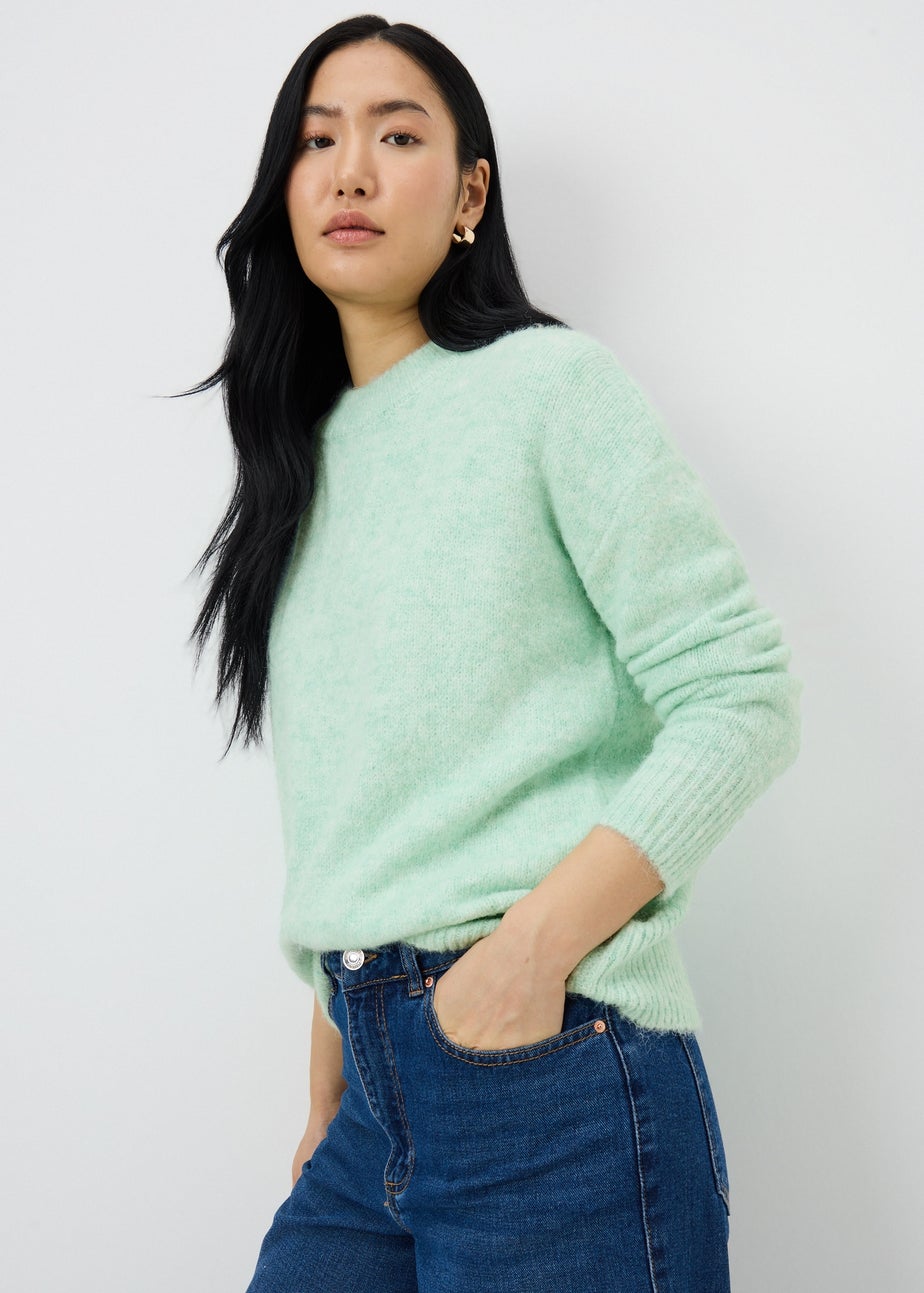 Pale Green Fluffy Lofty Jumper
