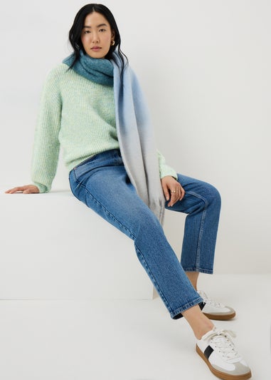 Green Space Dye Oversized Jumper