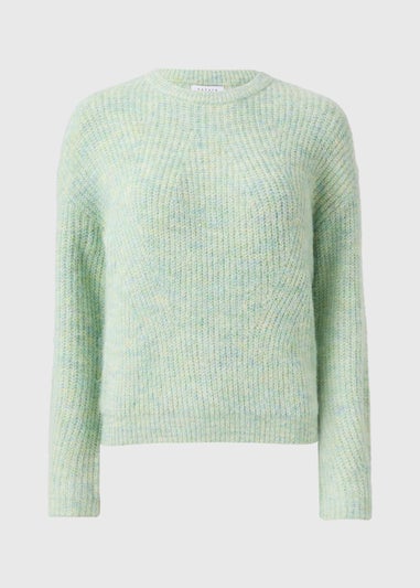 Green Space Dye Oversized Jumper