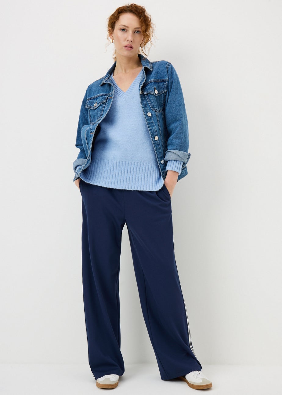 Light Blue V-Neck Jumper