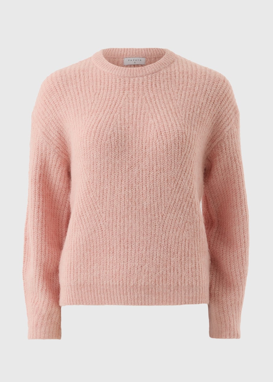 Light Pink Oversized Space Dye Jumper