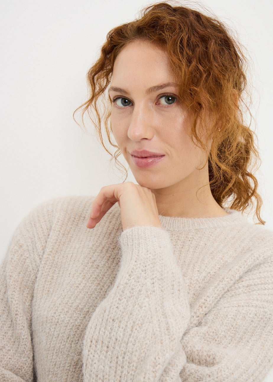 Oatmeal Oversized Space Dye Jumper