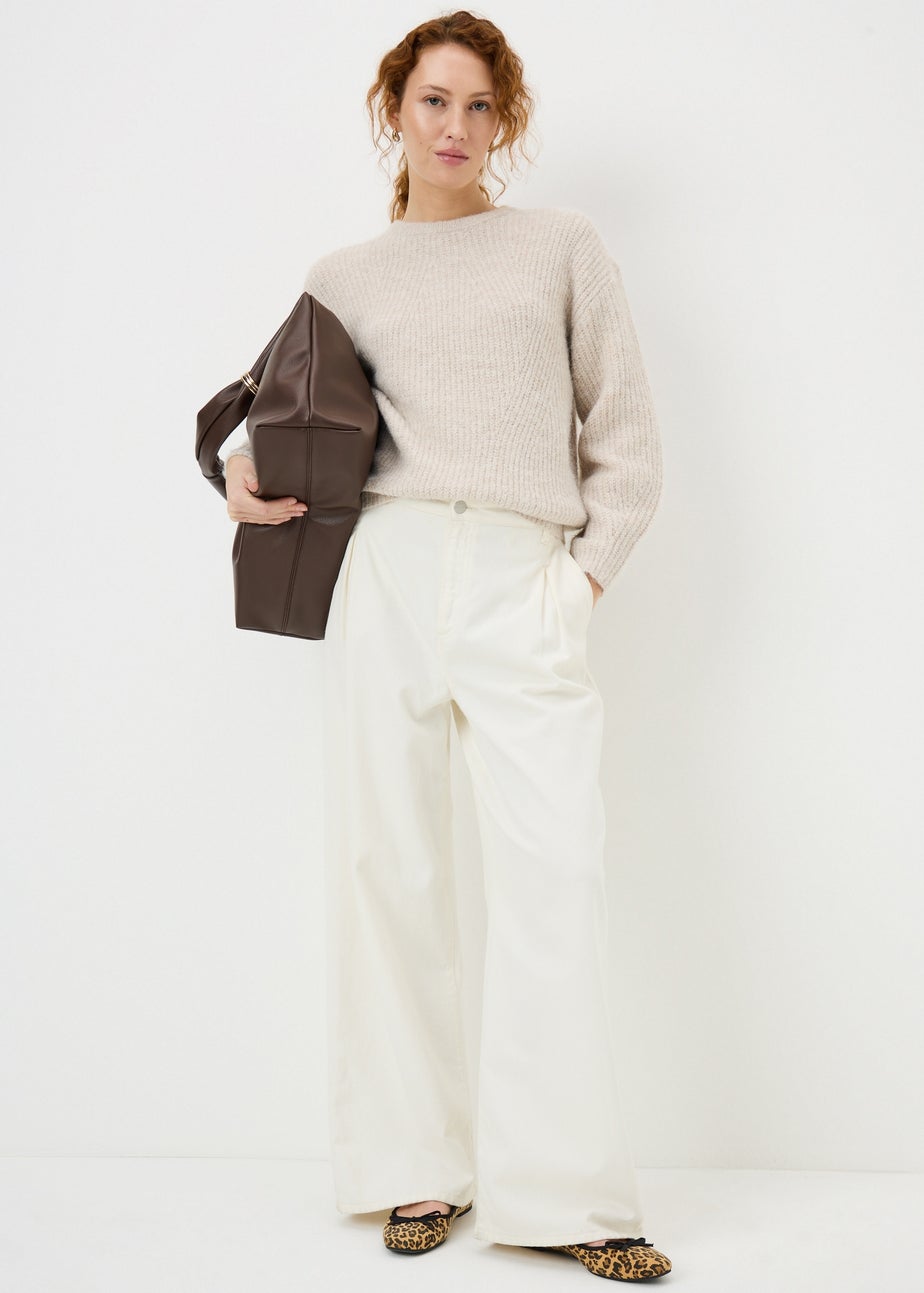 Oatmeal Oversized Space Dye Jumper