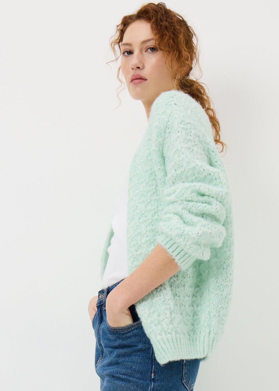Pale Green Lofty Cardigan