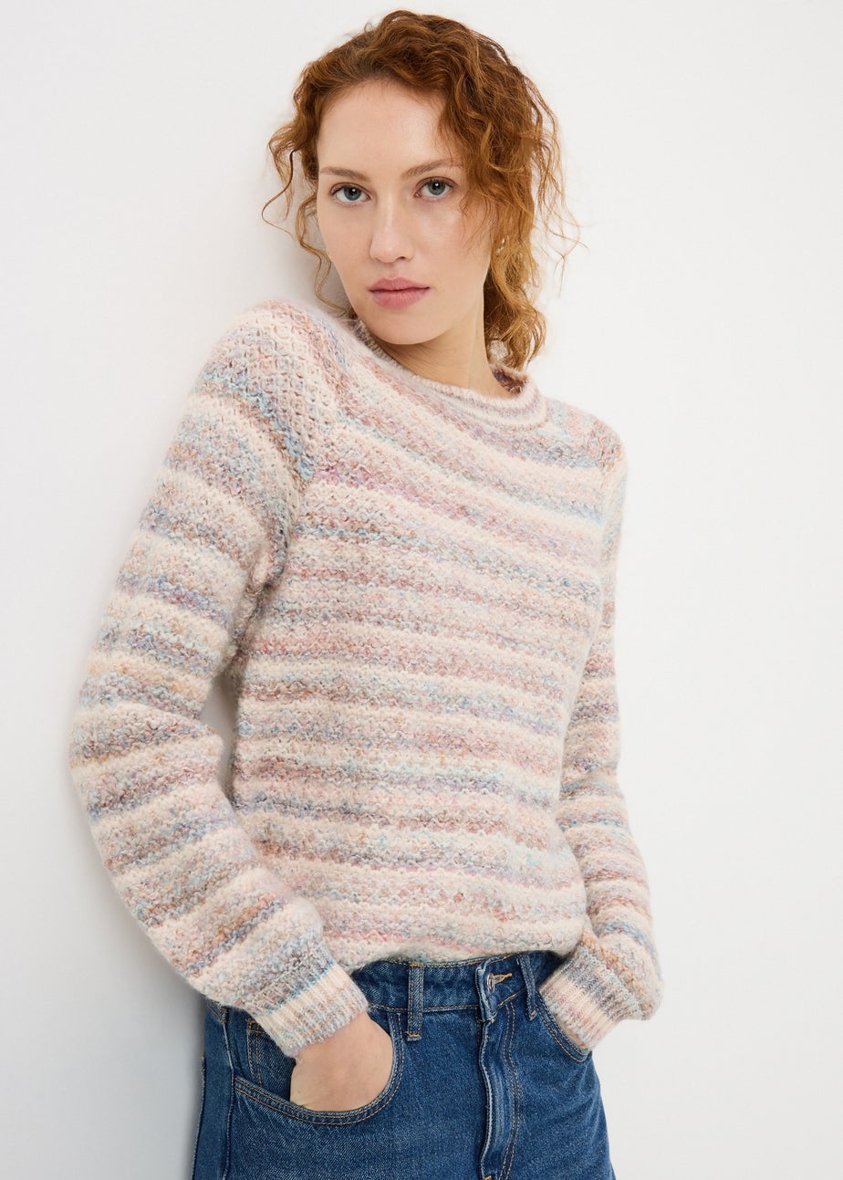 Multi Colour Stripe Space Dye Jumper