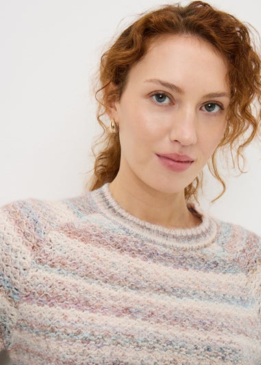 Multi Colour Stripe Space Dye Jumper