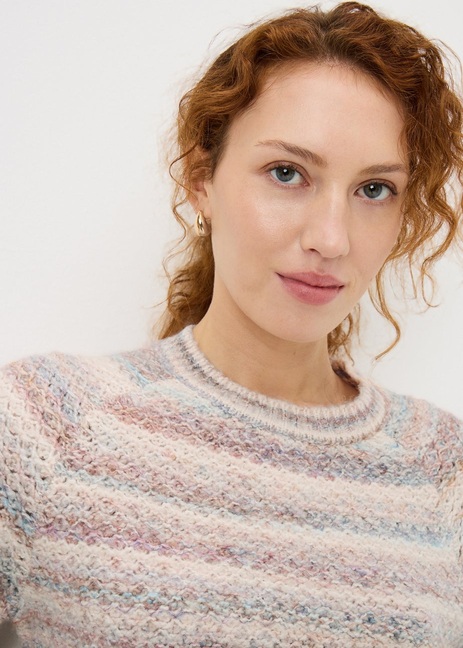 Multi Colour Stripe Space Dye Jumper
