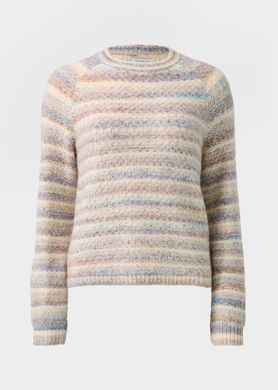Multi Colour Stripe Space Dye Jumper