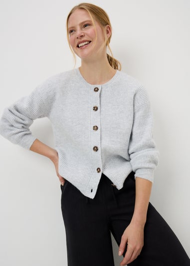 Grey Knitted Cardigan