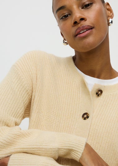 Buttermilk Yellow Knitted Cardigan