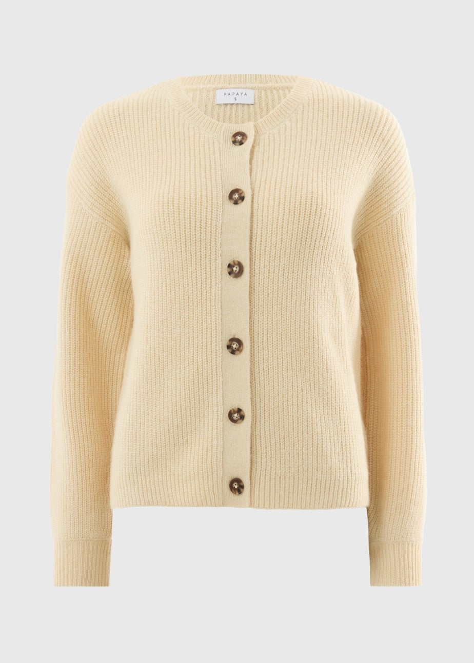 Buttermilk Yellow Knitted Cardigan