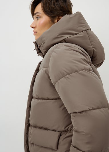 Beige Mid Padded Coat