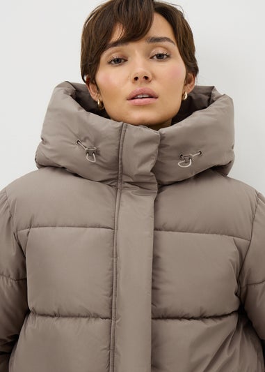 Beige Mid Padded Coat