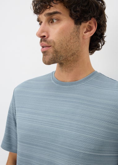 Light Blue Smart Textured T-Shirt