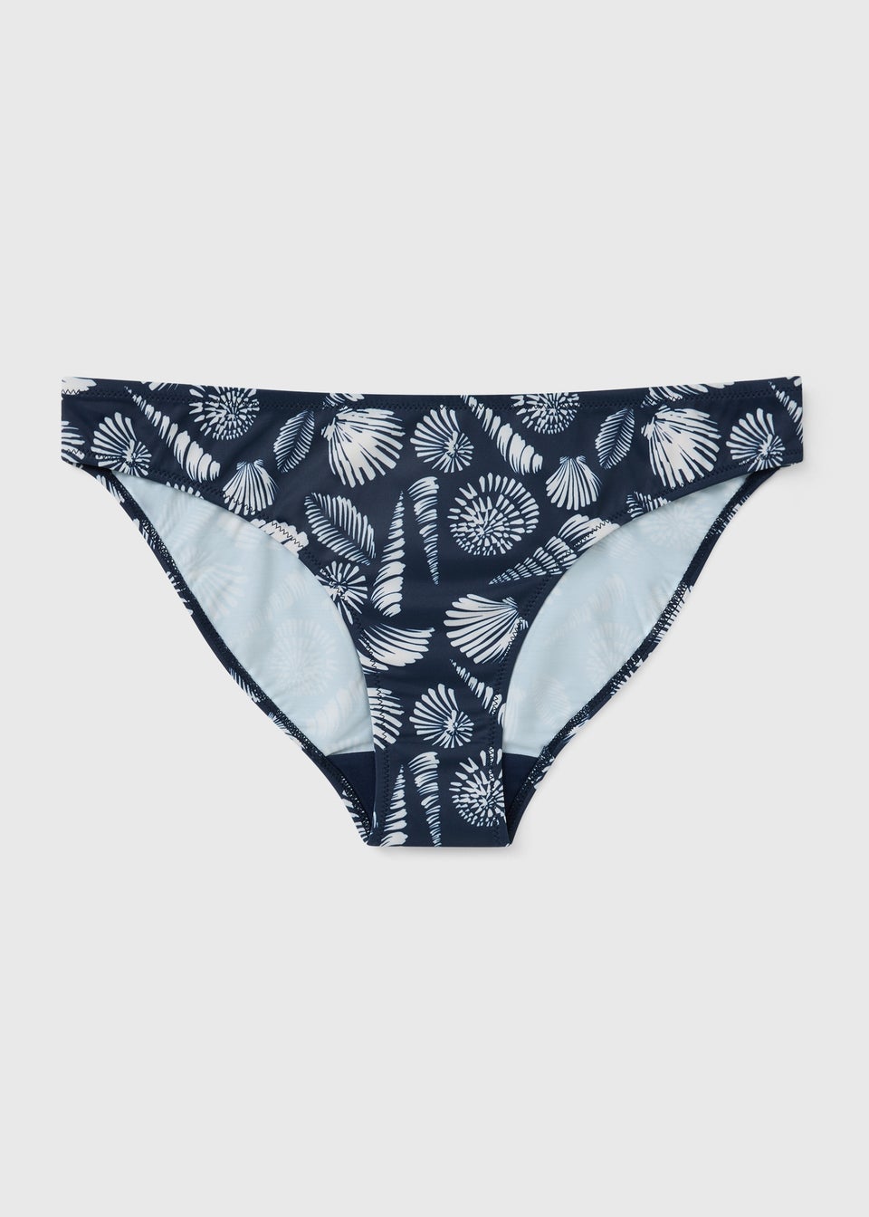 Navy Shell Print Bikini Bottoms