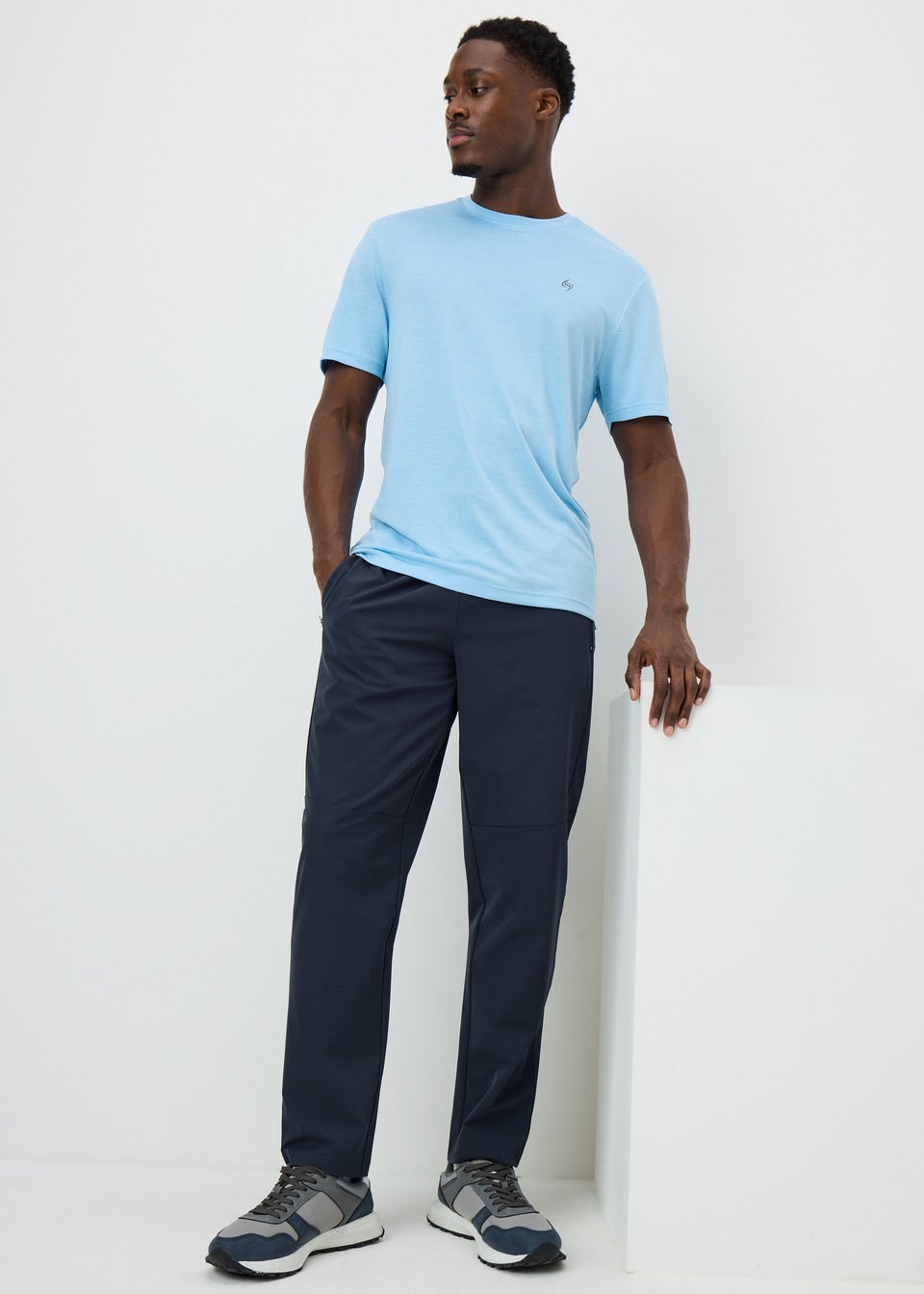 Souluxe Navy Woven Jogging Bottoms