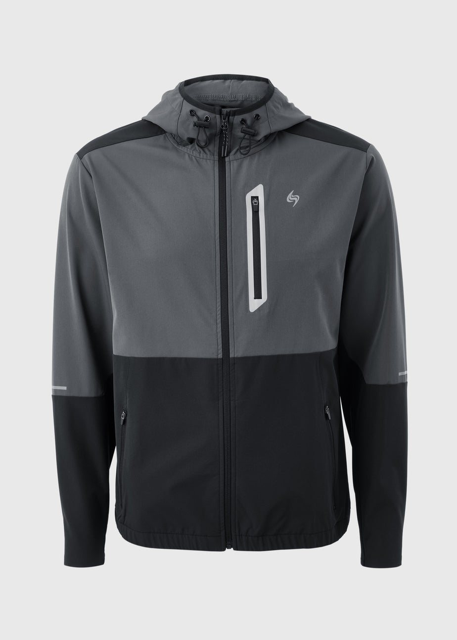 Souluxe Charcoal Woven Zip Co-Ord Jacket