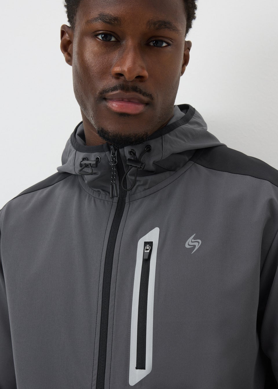 Souluxe Charcoal Woven Zip Co-Ord Jacket