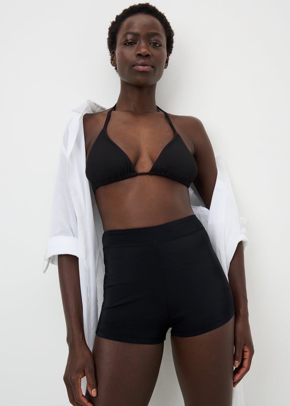 Black Shapewear Short Bikini Bottoms