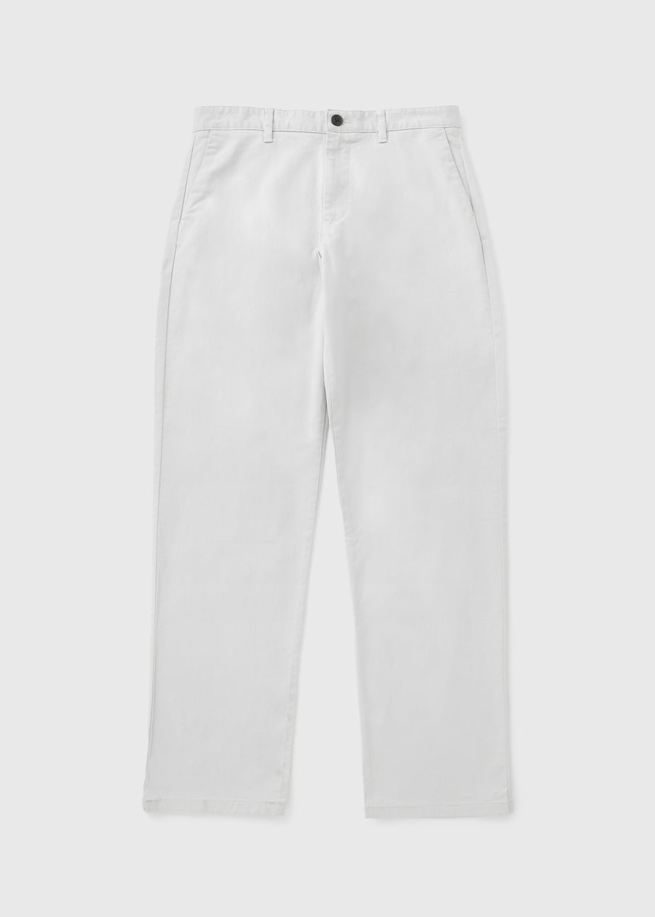 Light Grey Straight Fit Chinos