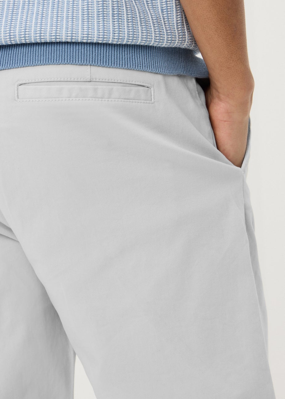 Light Grey Straight Fit Chinos