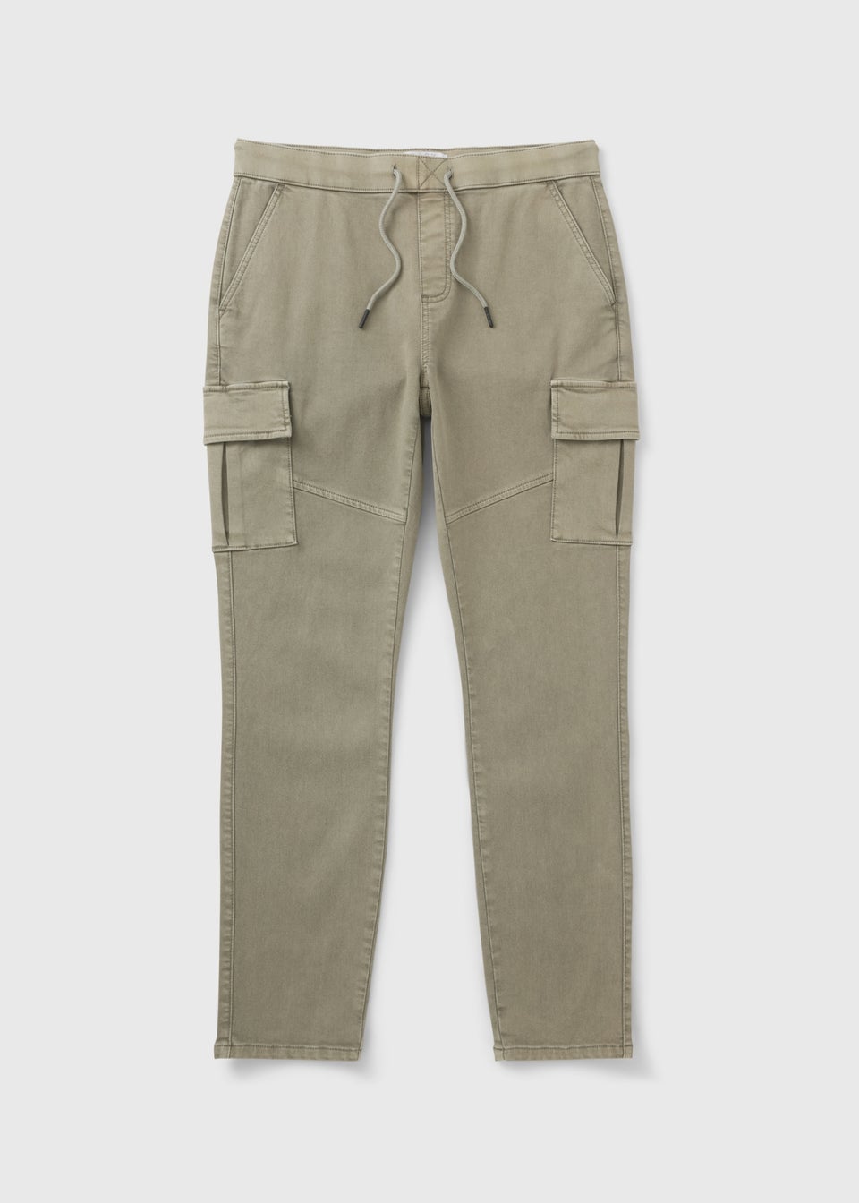 Sage Knitted Tapered Cargo Trousers