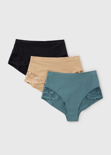 3 Pack Multi Lace Detail Full Knicker