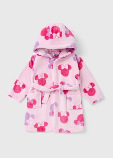Disney Girls Pink Minnie Mouse Dressing Gown (1-7yrs)