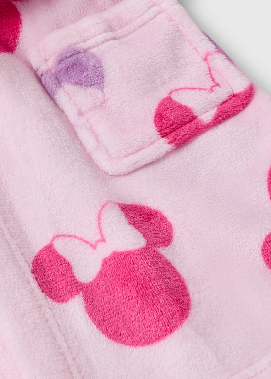 Disney Girls Pink Minnie Mouse Dressing Gown (1-7yrs)