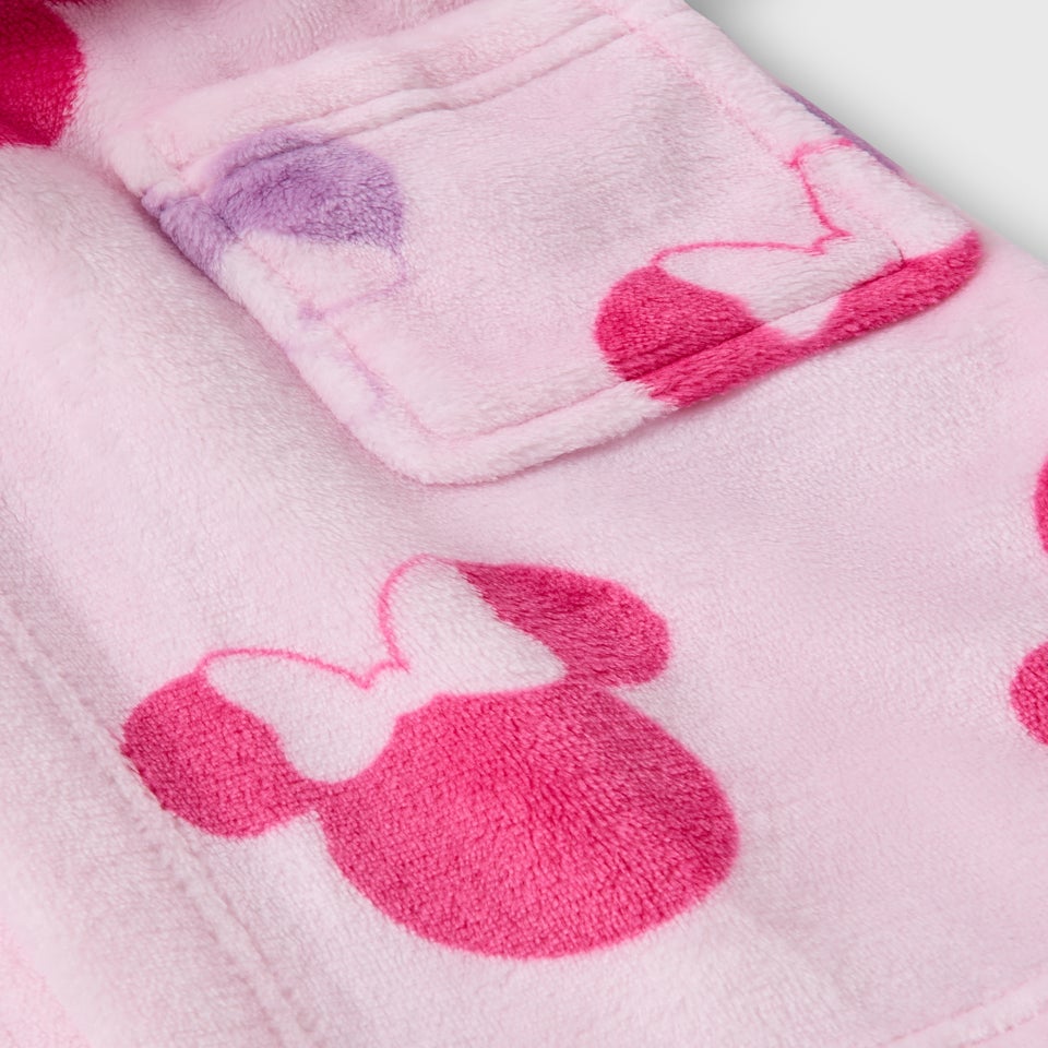 Disney Girls Pink Minnie Mouse Dressing Gown (1-7yrs)