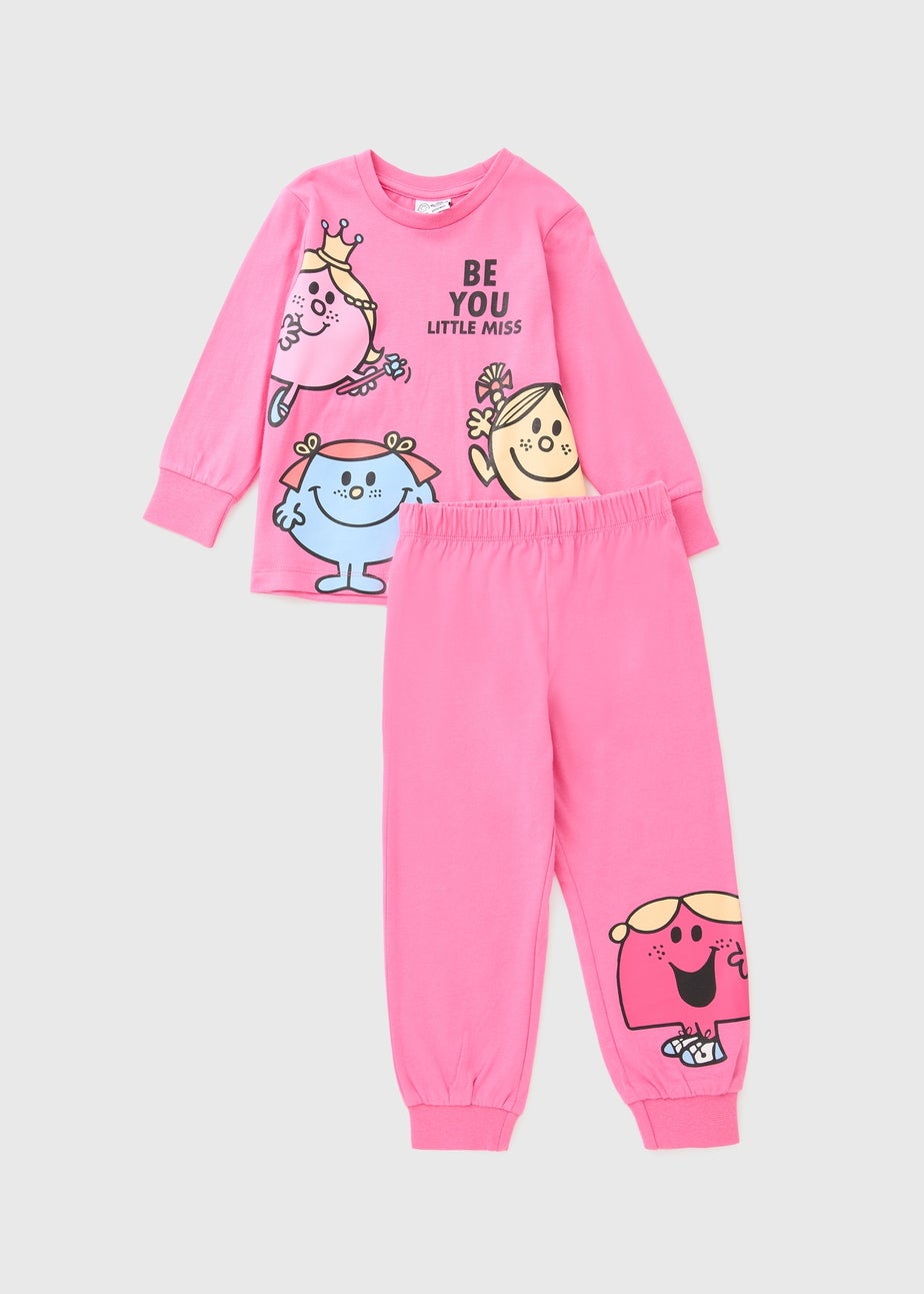 Mr Men Girls Pink Little Miss Pyjama Set (1-7yrs)